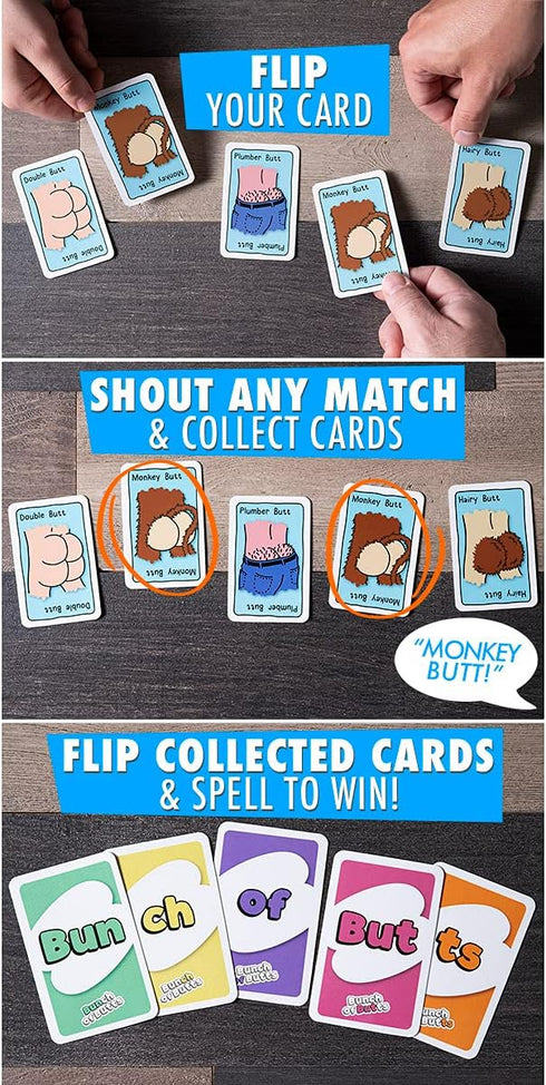 Fast Paced Card Game - Funny Family Game for 2 to 8 Players, Includes Card Holder & 71 Cards