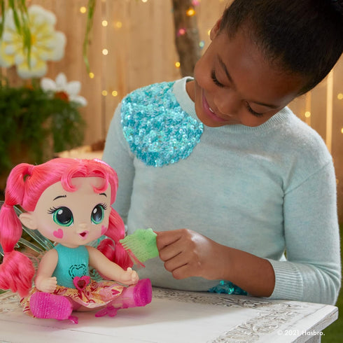 Baby Alive Glo Pixies Doll - Sammie Shimmer, Interactive 10.5-Inch Pixie Doll Toy for Kids 3+, 20 Sounds & Glows