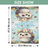 DOMIKING Hedgehog Butterfly Sky Blue Pattern Baby Car Seat Cover Breathable Infant Car Seat Cover for Babies