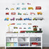 decalmile Cars Wall Stickers, Peel and Stick Wall Decals for Kids Room, Nursery, Bedroom, Classroom Decor