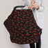 Red Cherry Baby Car Seat Canopy Nursing Cover for Breastfeeding Multi-Use Infant Carrier Carseat All Season Cover