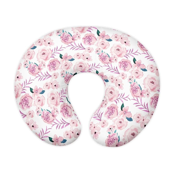 Kathyboom Pink Rose Nursing Pillow Cover, Comfortable Breastfeeding Pillows for Baby Boys Girls,