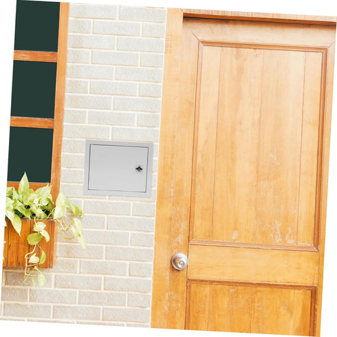 TOPPERFUN 4 Wall Mount Lockable Milk Box for Secure Waterproof Iron Milk Storage Organizer for Half-Gallon Bottles