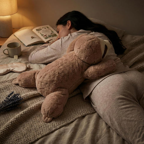 Pack 28 Inches, 5 lb WEIGEDU Large Weighted Sloth Stuffed Animal Plush Toy with Embroidered Eyes and Removable Weight