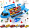 CUTE STONE Toy Airplane with Lights & Sounds, Friction Powered Plane Toy