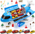 CUTE STONE Toy Airplane with Lights & Sounds, Friction Powered Plane Toy