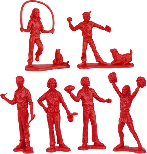 Tim Mee PEOPLE Play Figures - 18pc Playset in Yellow, Red, & Blue - Made in USA