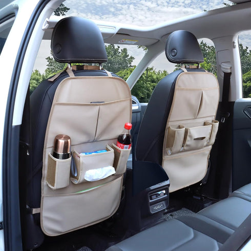 pefirst 3 2 1-Pack) Car Backseat Organizer for Kids, Car Back Seat Storage Bag With Pockets, Drinks Holders, Water