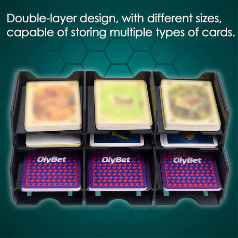 Card Case Black, Card Sorting Tray for Catan Resource Cards, Game Accessory for Catan Board Game