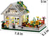 Set 8-12 Flower House Building Mini with LED, City Street View Greenhouse Building Blocks Toy, Valentine Xmas Gift