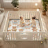 GOODOLD 50x50 Inch Cartoon Teddy Bears Baby Play Mat One-Piece Soft Crawling Mat Waterproof Playmat with Non-Slip