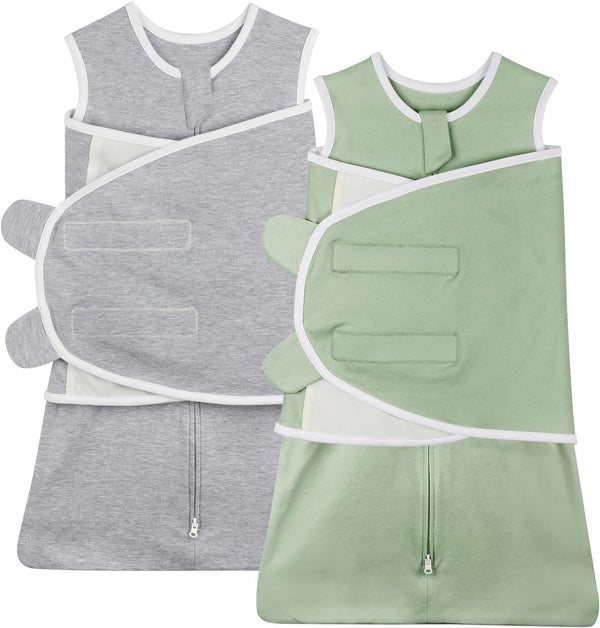 Hengately Transition Swaddle Baby Sleep Sack 6-9 Months Arms Up Swaddles Arms in/Out