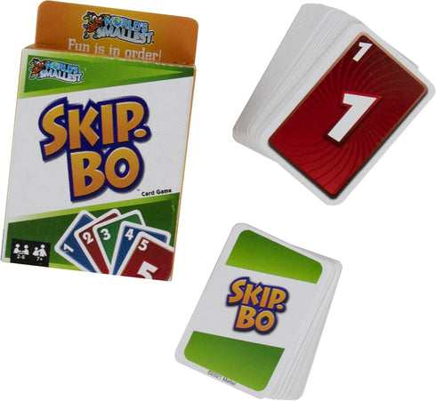 World's Smallest Skip-Bo - Super Fun Game for Outdoors, Travel & Family Game Night