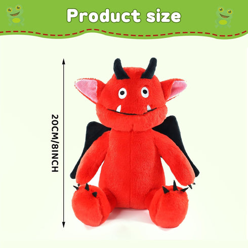 Sew Butiful Red Monster Stuffed Animal Toy, Cute Plushies, Stuffed Bat Plush Gift for Kids, Boys, Girls, Children