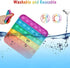 Multipurpose Go 4 Pack 4 Multipurpose Rainbow Pop it Fidget Toy, Bubble Sensory Toy for Kids and Adults, Stress
