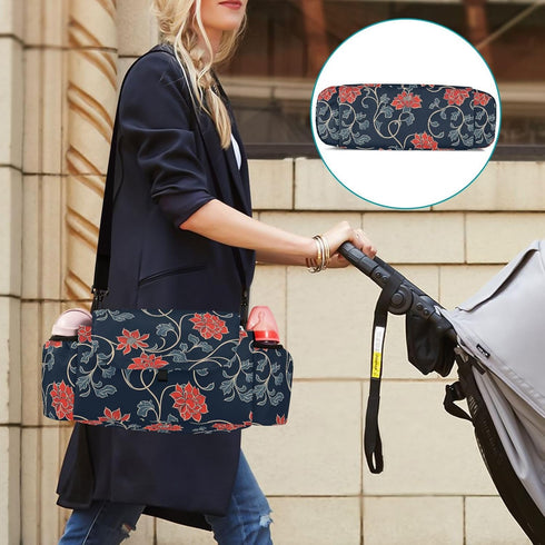 miaozhen Red Traditional Floral Design baby stroller organizers stroller caddy insulated carrito para accesorios para