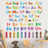 DS-8044 DECOWALL Animal Alphabet Numbers Colour Decals Stickers Kids Peel and Stick Removable for Room dcor Letters ABC
