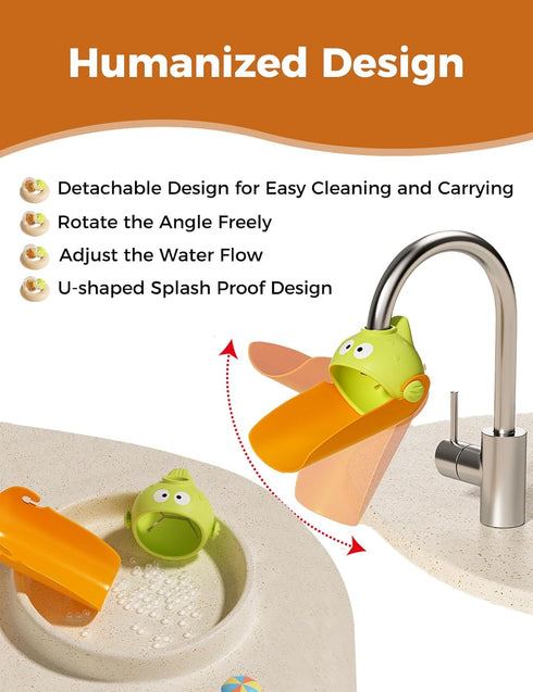 BOVELLA (2 Pack) Faucet Extender for Toddlers, Silicone Sink Extender for Toddlers Faucet Extender for Kids, Suitable