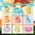 9 Pack 2-4 AMCHSURI Mold Free Bath Toys, Dinosaur |Cute, Not Hold Water Design | Soft, Squeezable & Float on Water |