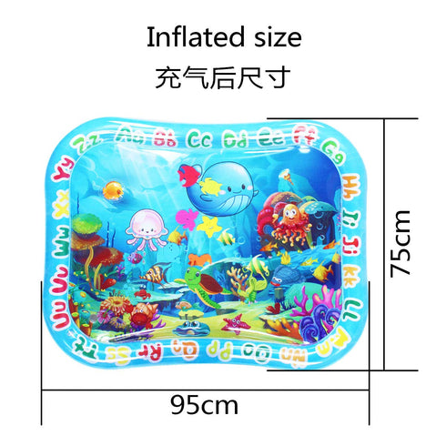 Extra Big Infant Water Mat, Large Water Play Mat, Seas and Oceans Tummy Baby Toys with BB Call, Fun Early Development