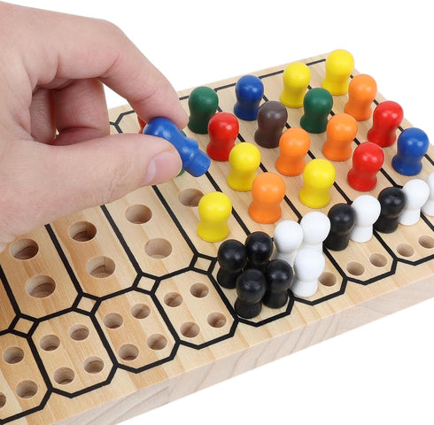 Code Breaker Game - Mastermind Strategy Peg Game, Wooden Brain Puzzle Set for 2 Players, Multi Color, Kids Gift