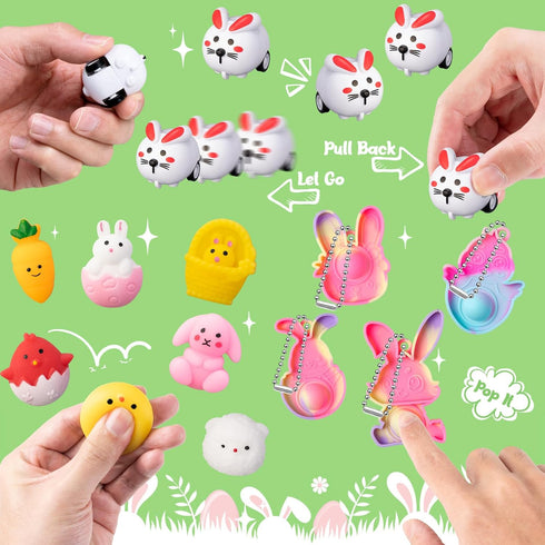 291 DMIGHT Easter Egg Fillers, with Pcs Small Toys Prizes Bulk Easter Gift for Kids, Easter Egg Hunt Easter Basket