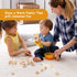 WODI Wooden Building Blocks 60pcs Large Natural Wood STEM Building Blocks for Kids Ages 4-8