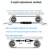 Childproof Refrigerator Cabinet Locks for Double Door Fridge, Kitchen Storage Doors (Black, 14")