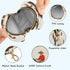 Portable Pacifier Holder with Clip - Round Baby Pouch in Beige Western Cowboy Design