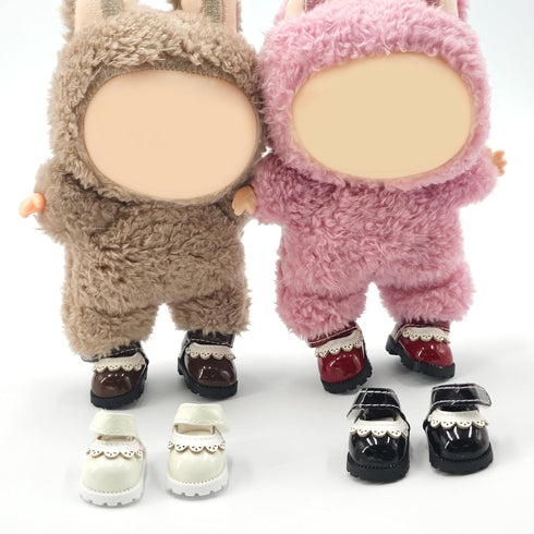 1 15cm 17cm Pair Cute Shoes, Mini PU Leather Princess Shoes Replacement for Doll Accessories, Suitable for Dolls