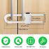 4Pcs Cabinet Locks for Baby Proof, Child Proof Cabinet Latches U-Shaped, Child Safety Cabinet Locks for Handles Drawers Closet Fridge White