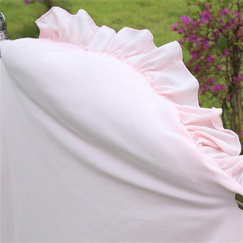 Tummy 39.3"Pink Soft Cotton Baby Play Mat Nursery Rug Infants Floor Princess Time Mat Thin Cushion Crawling Carpet