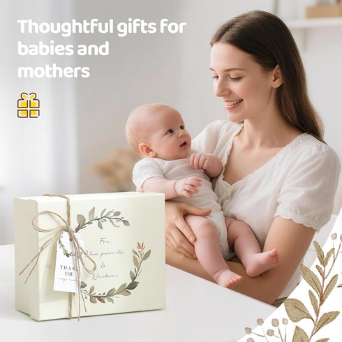 Set Package New Mom & Baby Gift | Pregnancy & Baby Shower Gifts for Her | Mama Bear Mug, Eye Mask & Baby Rattle Care