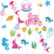 DPKOW 23pcs Iridescent Mermaid Birthday Cake Toppers, Ocean-Themed Cupcake Toppers for Kids Birthdays & Baby Showers