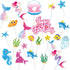 DPKOW 23pcs Iridescent Mermaid Birthday Cake Toppers, Ocean-Themed Cupcake Toppers for Kids Birthdays & Baby Showers