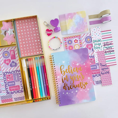 Nollh 200+PCS Set, 8 9 10 11 12 13 14 DIY Journal Kit for Girls - Teen Tween Girl Gifts Trendy Stuff, Stocking
