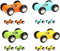 TOP BRIGHT Wooden Car Ramp Race Track Toy - Toddler Car Playset with 12 Pack Replacement Cars