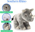 12 inches The Petting Zoo Rhino Stuffed Animal, Gifts for Kids, Wild Onez Zoo Animals, Southern Rhino Plush Toy