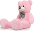Misscindy Giant Teddy Bear Plush Stuffed Animal for Girlfriend or Kids, 47 inch, Pink