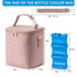 Pack 6 9 Breast Milk Cooler Bag with Ice Fits Baby Bottles Up to Ounce, Baby Bottle Bag with Shoulder Strap for Nursing