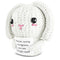 Soft Handcrafted Crochet Bunny Plush - Rabbit With Positive Message Card, Stuffed