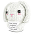 Soft Handcrafted Crochet Bunny Plush - Rabbit With Positive Message Card, Stuffed