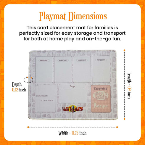 Hasty Baker Premium Playmat for Family Card Game, Suitable for 2-6 Players