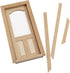 AUEAR 1:12 Dollhouse Miniature Furniture Unpainted Wooden Doors for DIY Scene Craft (2 Panel Style A)