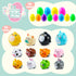 12 JOYIN Pcs Prefilled Easter Eggs with Toys, Plastic Easter Eggs with Animal Cars for Kids Gift, Basket Stuffers