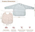 CHILDLIKE BEHAVIOR Baby Smock Bib - Waterproof Travel Buddy, Mess-Proof Feeding - Long Sleeves, Gentle Closure