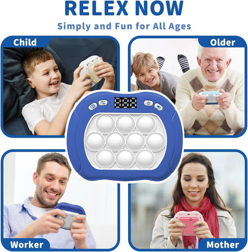 6 Intoypad Pop Game Light Up Fidget Toy for Kids, Modes LED Screen Quick Push Games Controller Electric Fidget Popper