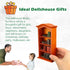 27 Pieces 1:12 Scale Miniatures Dollhouse Books with 1 Wooden Bookcase Dollhouse Furniture