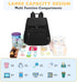 Backpack LORADI Lightweight Diaper Bag with Stroller Clips, Insulated Pockets, Baby Shower Essentials (Nylon, Black)