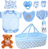 BABESIDE Reborn Baby Doll Accessories for 1722 Inch Dolls,13 Pcs Baby Doll